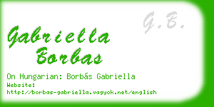 gabriella borbas business card